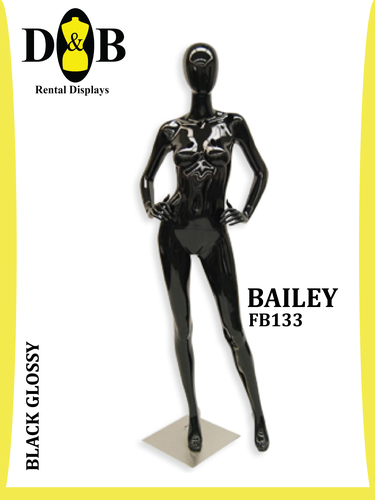 Egghead Full Body Black Glossy Female BAILEY FB133